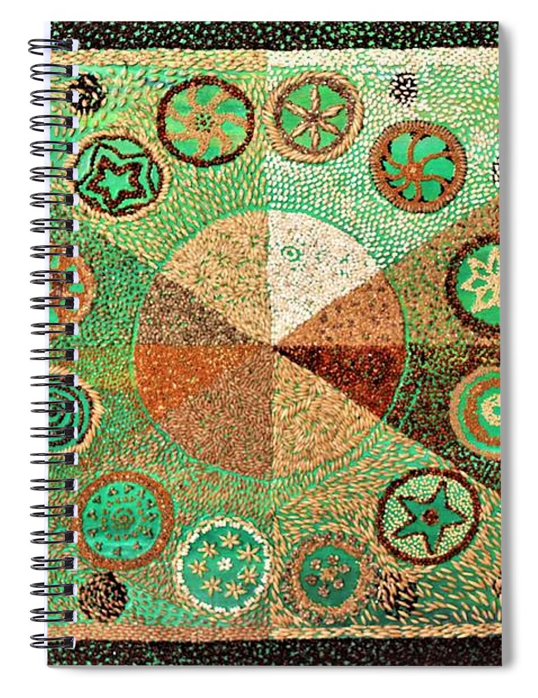 Summer Spiral Notebook featuring the mixed media Summer Energy Maturing by Naomi Gerrard