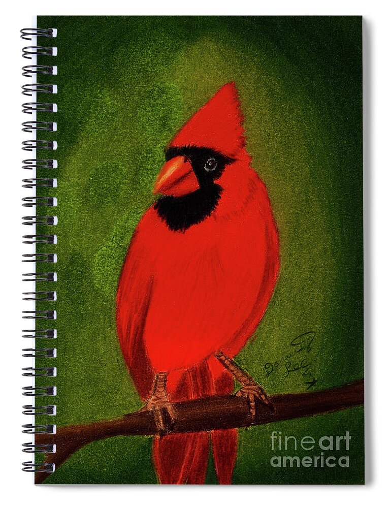 Dorothy Lee Art Spiral Notebook featuring the painting Summer Greeting From Mr Chip by Dorothy Lee
