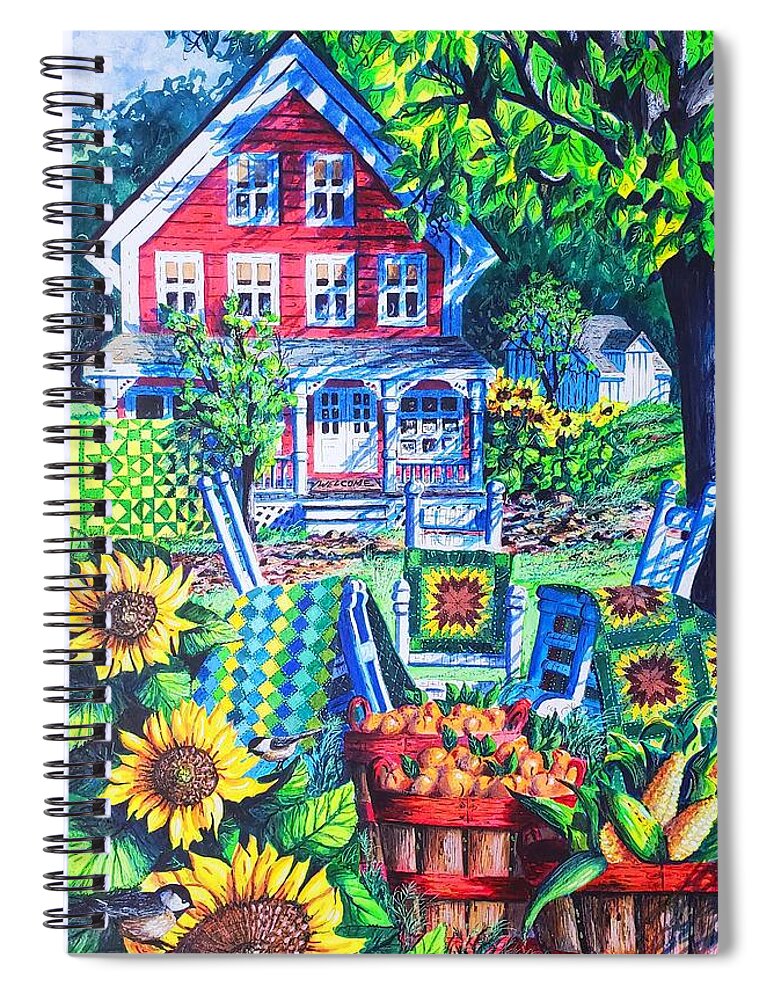 Summer Spiral Notebook featuring the painting Summer Joy by Diane Phalen