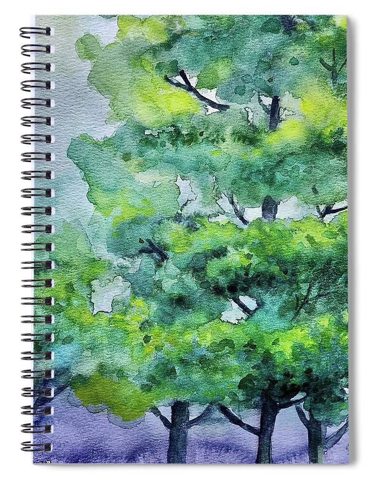  Spiral Notebook featuring the painting Summer by Mikyong Rodgers