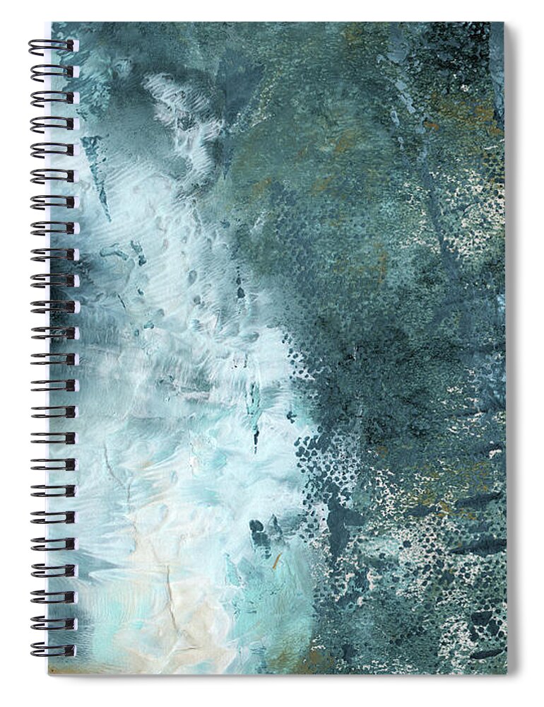 Abstract Spiral Notebook featuring the painting Summer Storm- Abstract Art by Linda Woods by Linda Woods