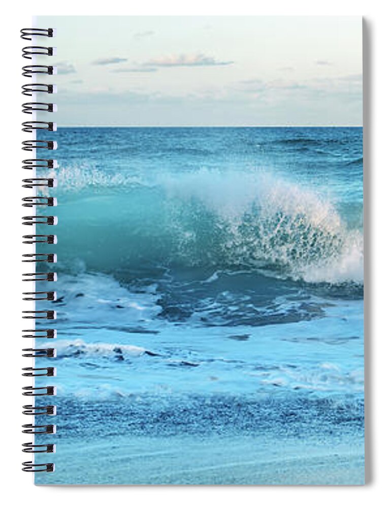 Wave Spiral Notebook featuring the photograph Summer Surf Ocean Wave by Laura Fasulo