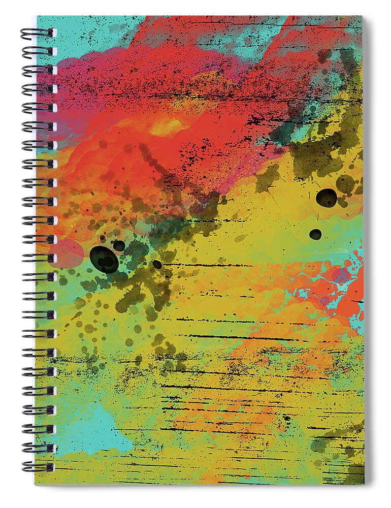 Summer Vibe Spiral Notebook featuring the painting Summer Vibe by Kandy Hurley