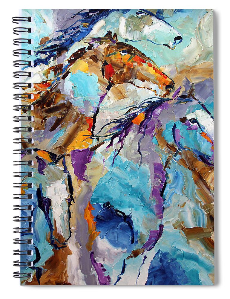 Summer Winds Spiral Notebook featuring the painting Summer Winds by Laurie Pace