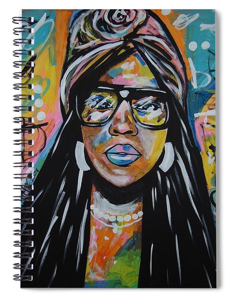 Woman Spiral Notebook featuring the painting Summertyme Fine by Antonio Moore