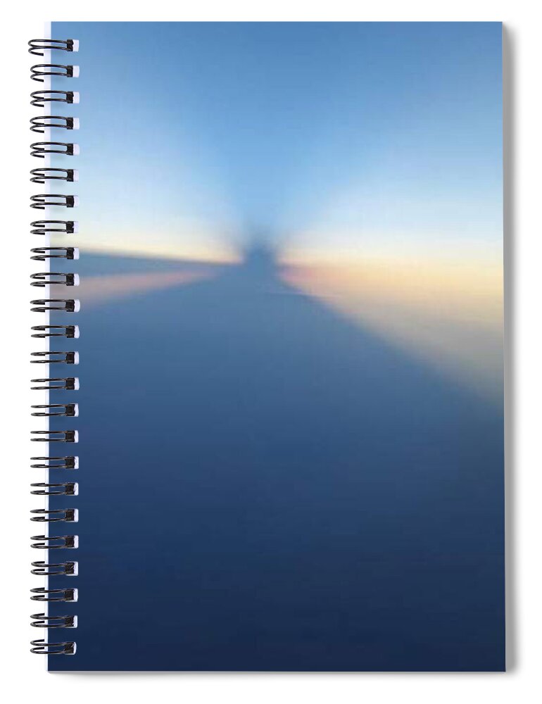 All Spiral Notebook featuring the digital art Sun Rays from a Plane 2 KN44 by Art Inspirity