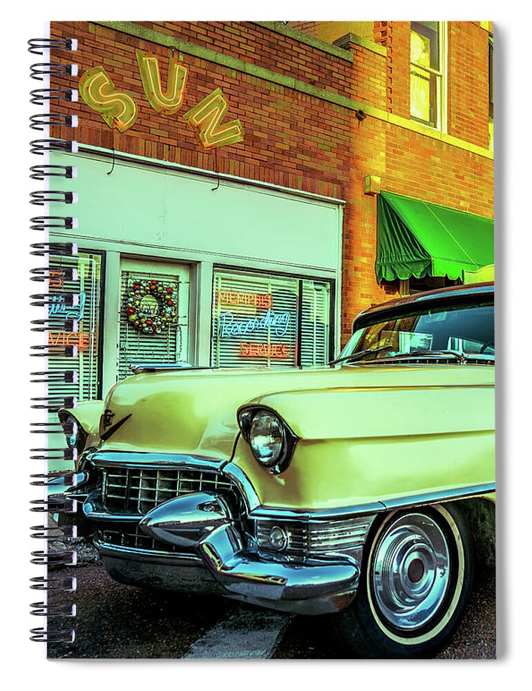 Birth Place Of Rock & Roll Spiral Notebook featuring the photograph Sun Studios by Darrell DeRosia