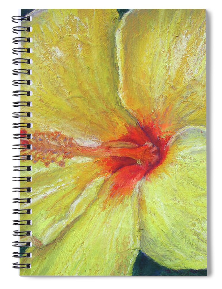 Flower Spiral Notebook featuring the pastel Sunburst by MaryJo Clark