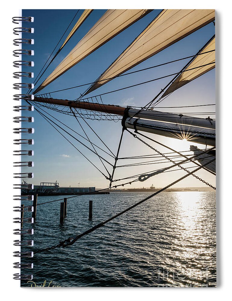 California Spiral Notebook featuring the photograph Sunburst on the Bow of the Star of India by David Levin