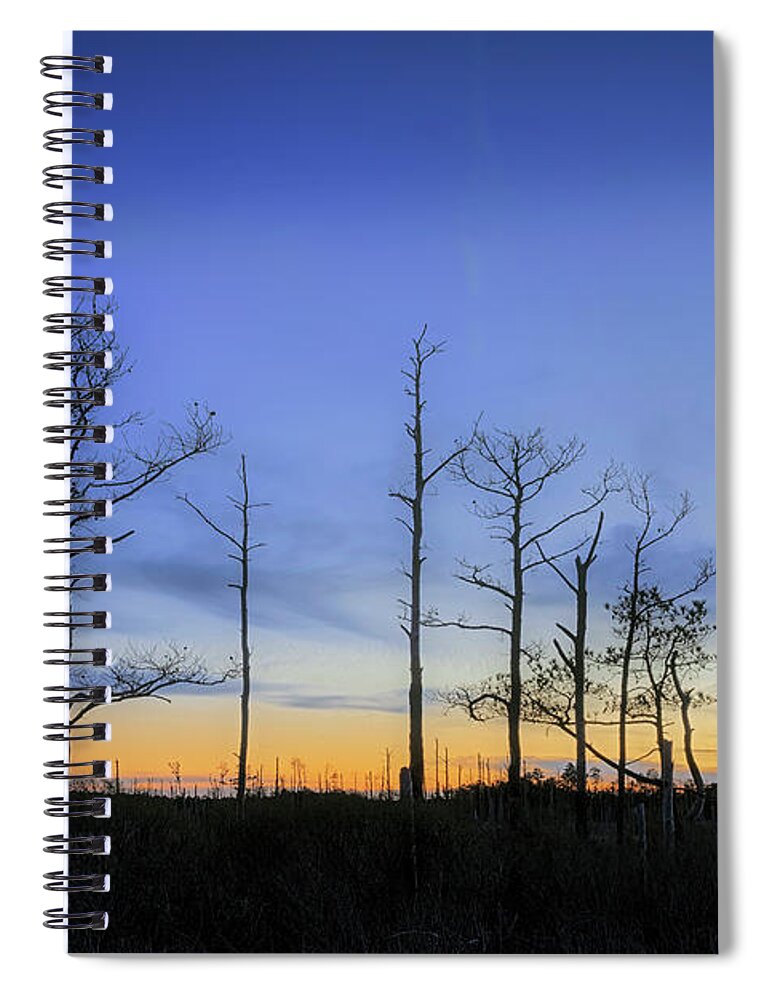 Maryland Spiral Notebook featuring the photograph Sundown at Taylors Island 2 by Robert Fawcett