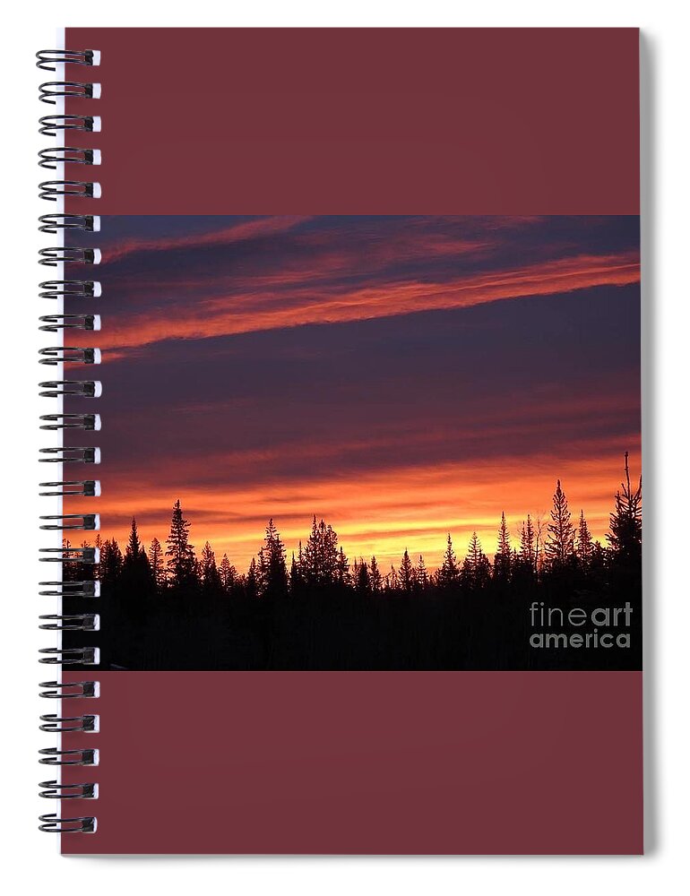 Sunset Spiral Notebook featuring the photograph Sundown by Nicola Finch