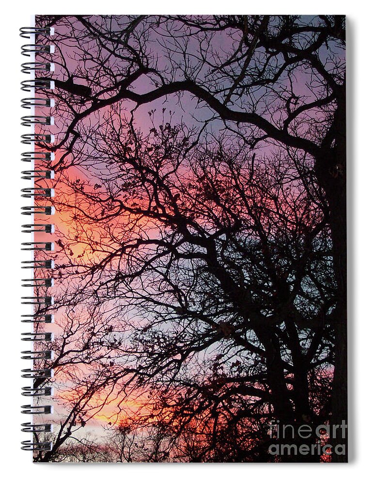 Nature Spiral Notebook featuring the photograph Sundown Time by Mary Mikawoz