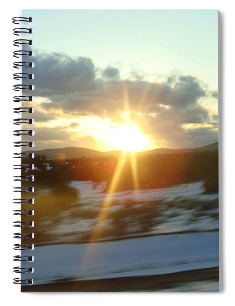  Spiral Notebook featuring the photograph Sunfall 1 by Trevor A Smith