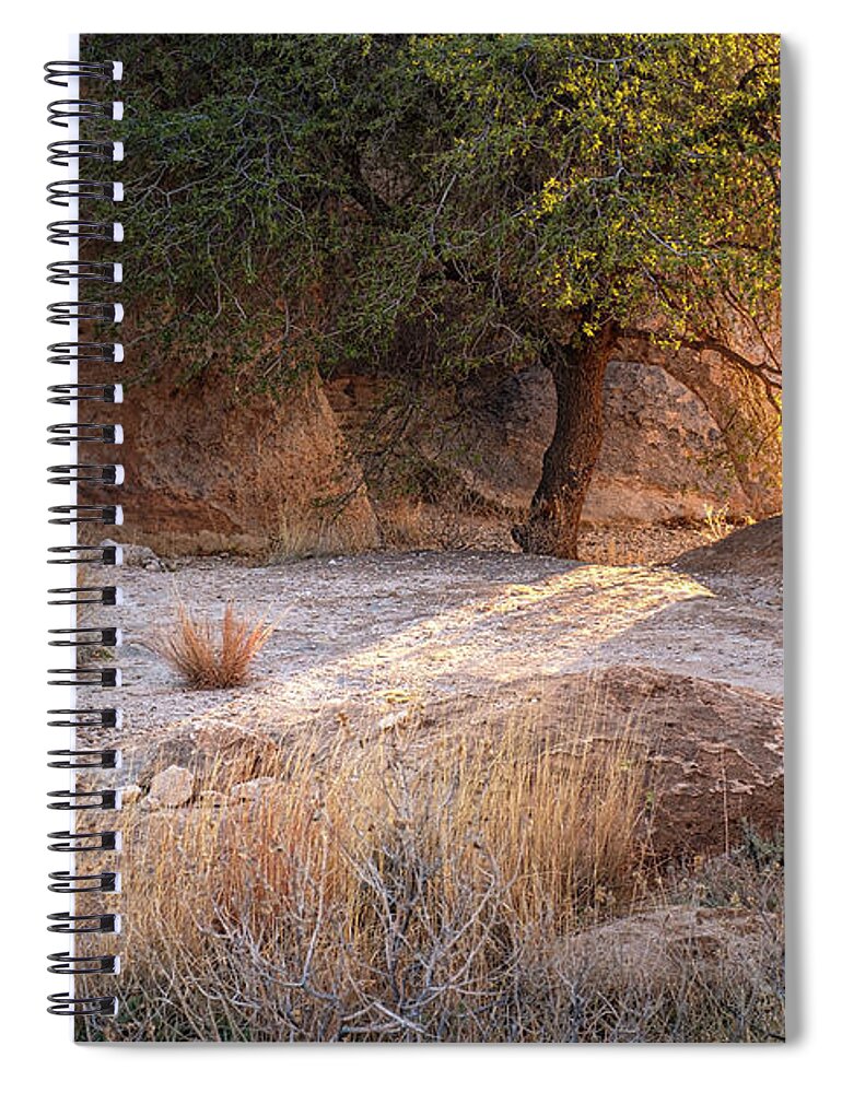 Landscape Spiral Notebook featuring the photograph Sunlight City of Rocks New Mexico by Mary Lee Dereske