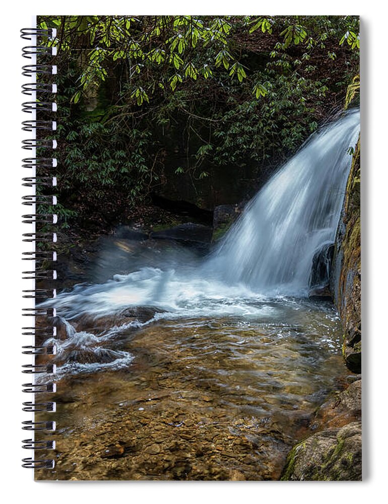 2021 Spiral Notebook featuring the photograph Sunlit Falls by David R Robinson