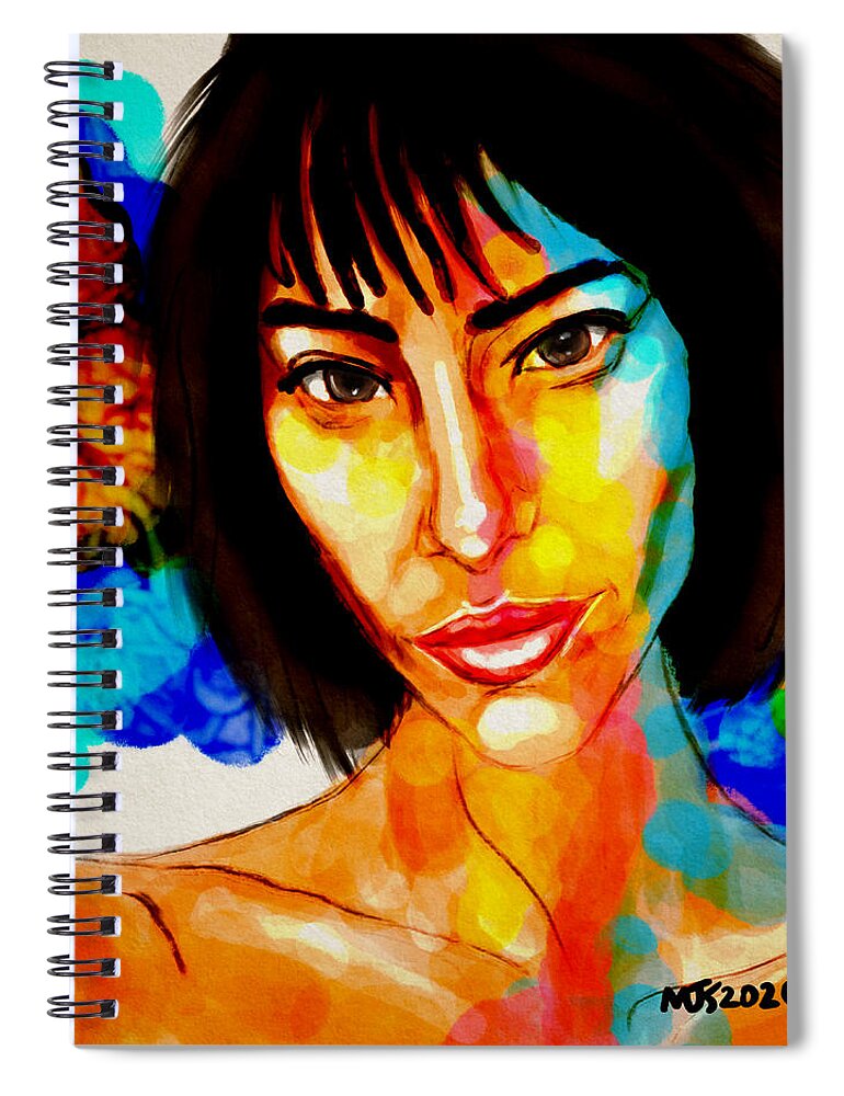 Portrait Spiral Notebook featuring the digital art Sunny Italy by Michael Kallstrom