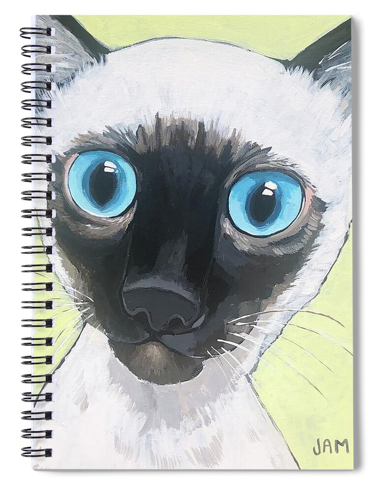  Spiral Notebook featuring the painting Sunny by Jam Art