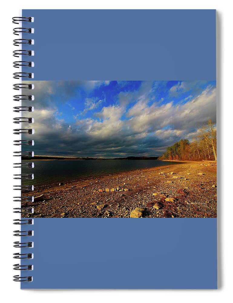 Landscape Spiral Notebook featuring the photograph Sunny Shore by Mary Walchuck