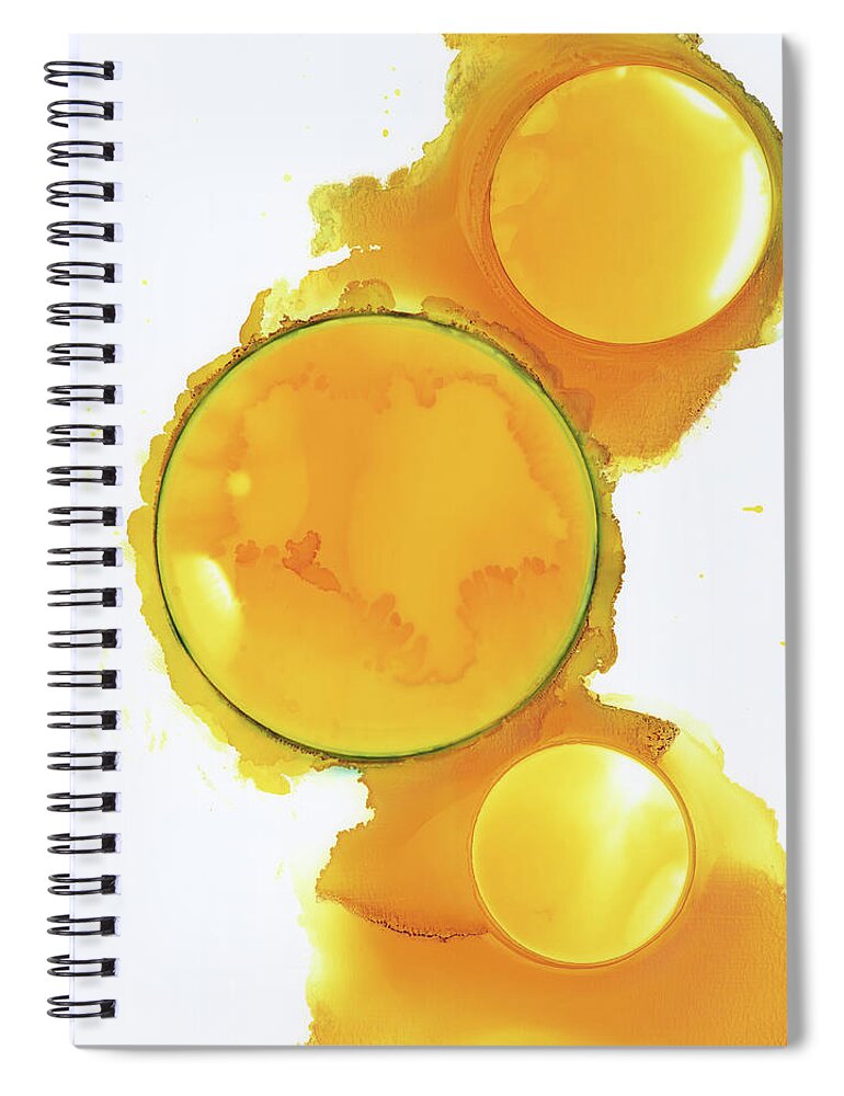 Bright Spiral Notebook featuring the painting Sunny Side Up by Christy Sawyer