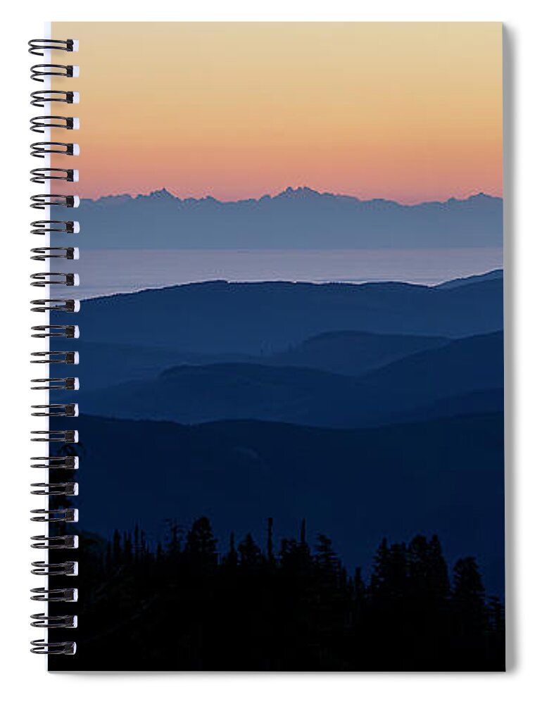 Hurricane Ridge Spiral Notebook featuring the photograph Sunrise Along Hurricane Ridge Road Olympic National Park by Robert Woodward