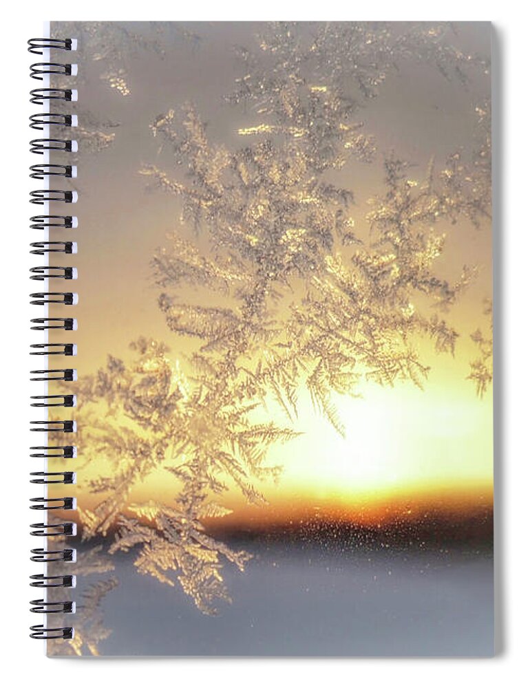 Sunrise Spiral Notebook featuring the photograph Sunrise and Frost by Susan Hope Finley