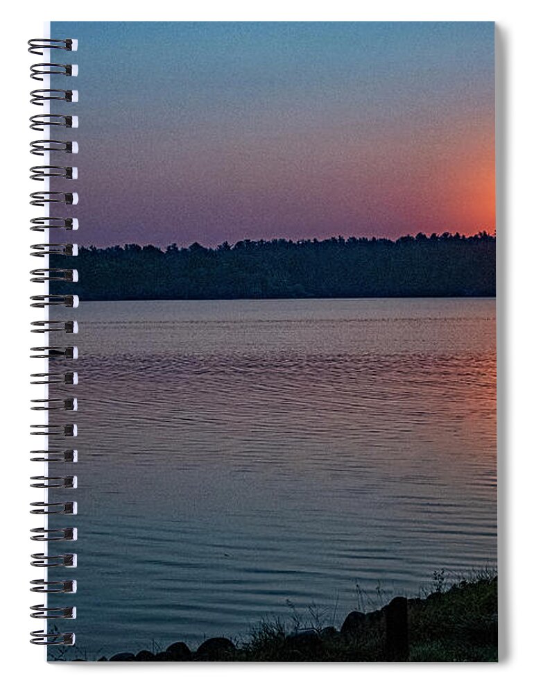 Singleton Photography Spiral Notebook featuring the photograph Sunrise And The river by Tom Singleton