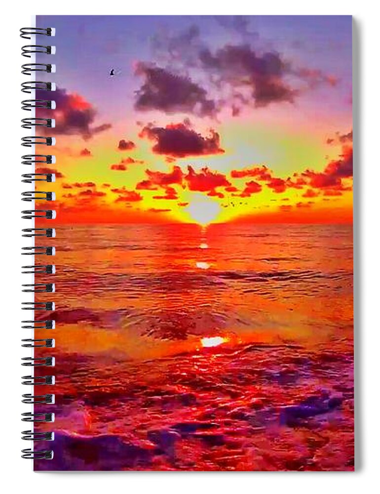 Sunrise Spiral Notebook featuring the photograph Sunrise Beach 1049 by Rip Read
