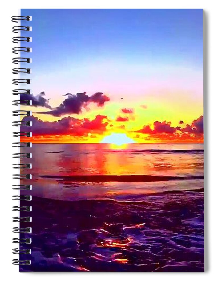 Sunrise Spiral Notebook featuring the photograph Sunrise Beach 57 by Rip Read