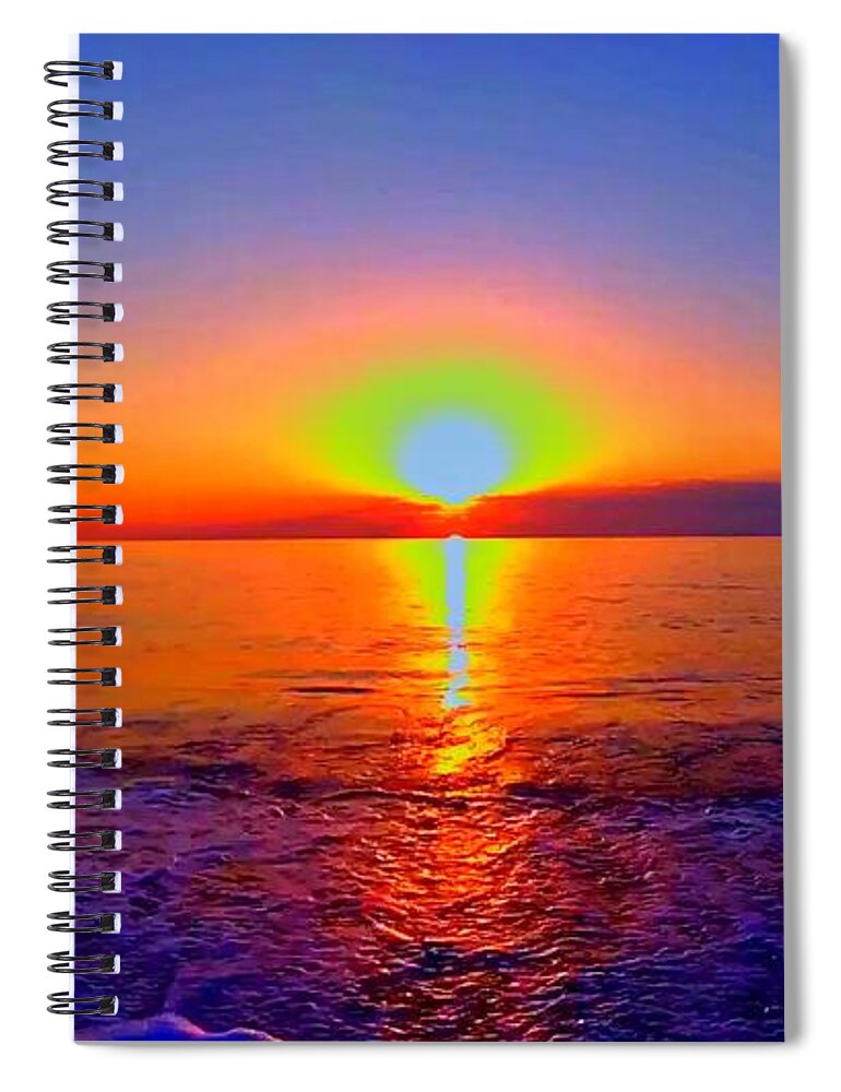 Sunrise Spiral Notebook featuring the photograph Sunrise Beach 667 by Rip Read