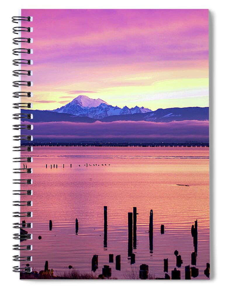  Spiral Notebook featuring the photograph Sunrise Cap Sante by Tim Dussault