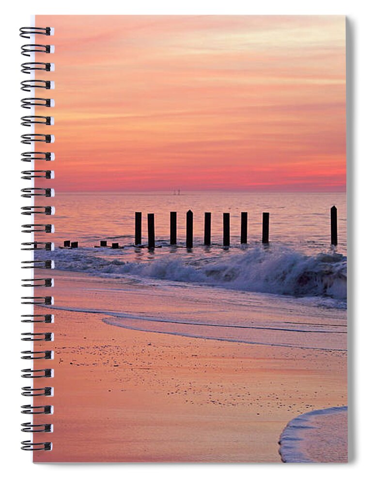 Sunrise Spiral Notebook featuring the photograph Sunrise Cape May New Jersey by John Van Decker