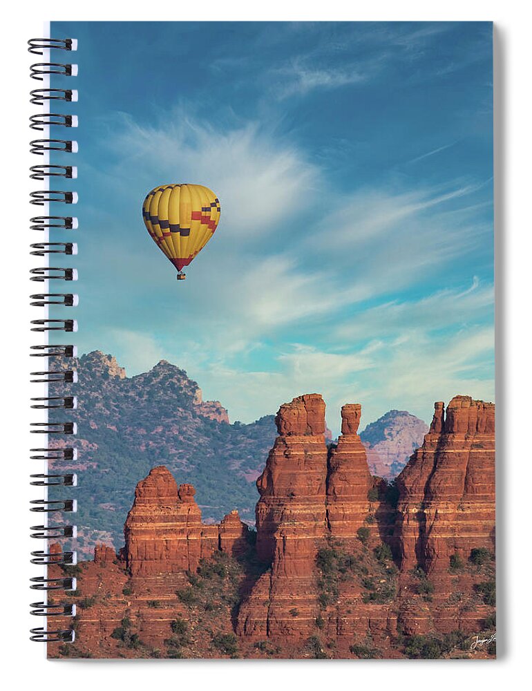 Sedona At Sunrise Spiral Notebook featuring the photograph Sunrise Flight by Jurgen Lorenzen