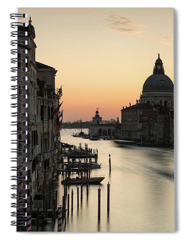 Italy Spiral Notebook featuring the photograph Sunrise from the Accademia Bridge, Venice, Italy by Sarah Howard