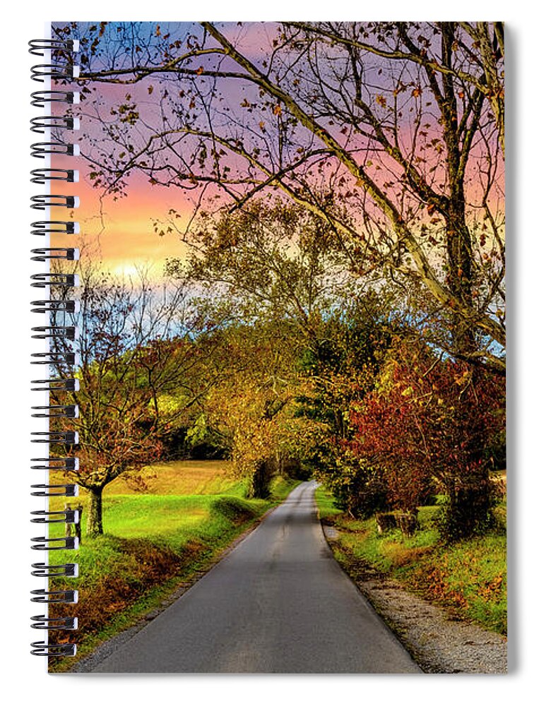 Cades Spiral Notebook featuring the photograph Sunrise in Cades Cove by Debra and Dave Vanderlaan
