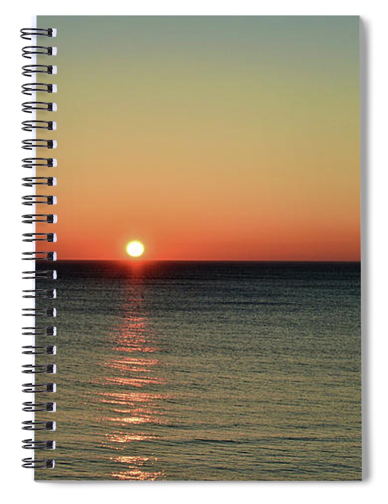 Sunrise Spiral Notebook featuring the photograph Sunrise over the sea by Yavor Mihaylov