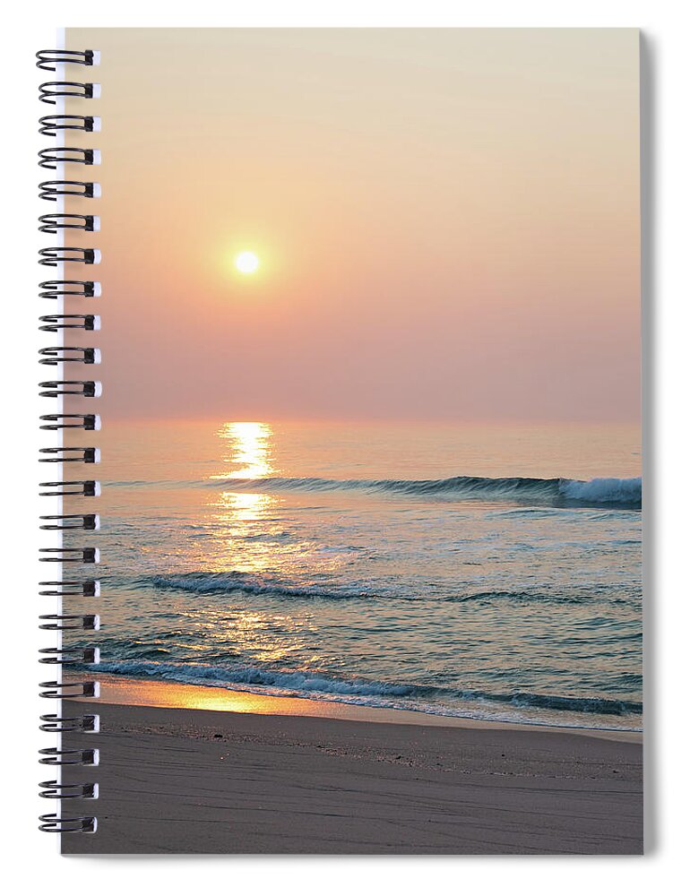 Beach Spiral Notebook featuring the photograph Sunrise Reflections over the Ocean by Matthew DeGrushe