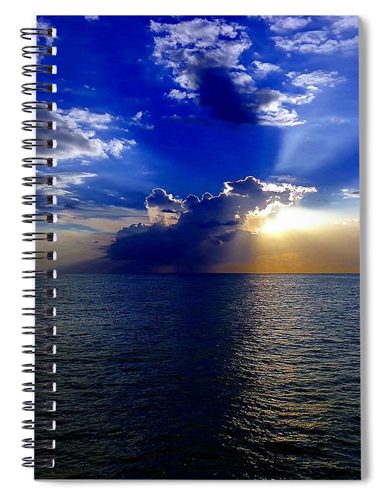 Sunset Spiral Notebook featuring the photograph SUNSET @ Gulf of Mexico by Thomas Schroeder