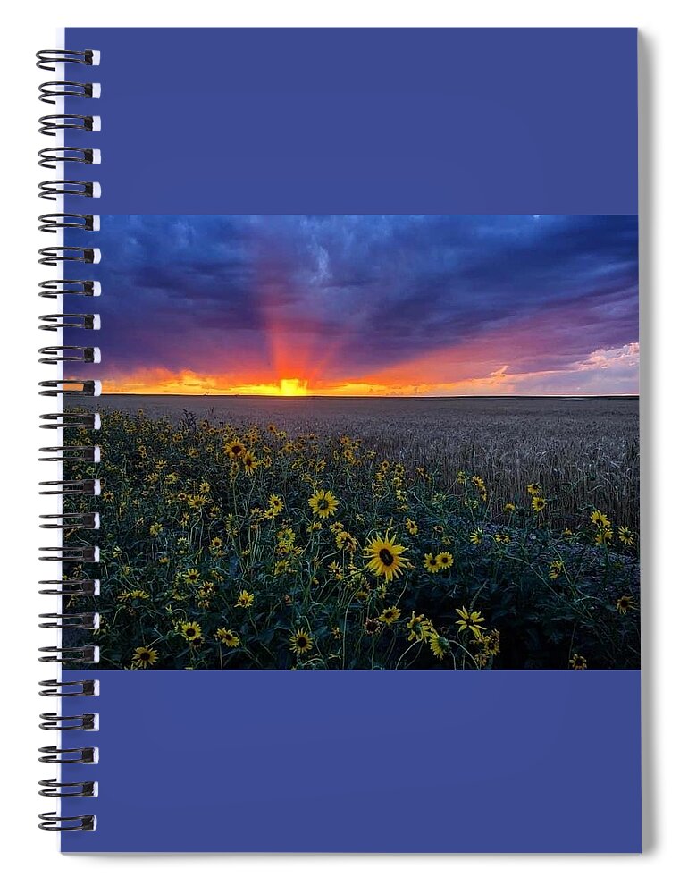 Sunset Spiral Notebook featuring the photograph Sunset 1 by Julie Powell