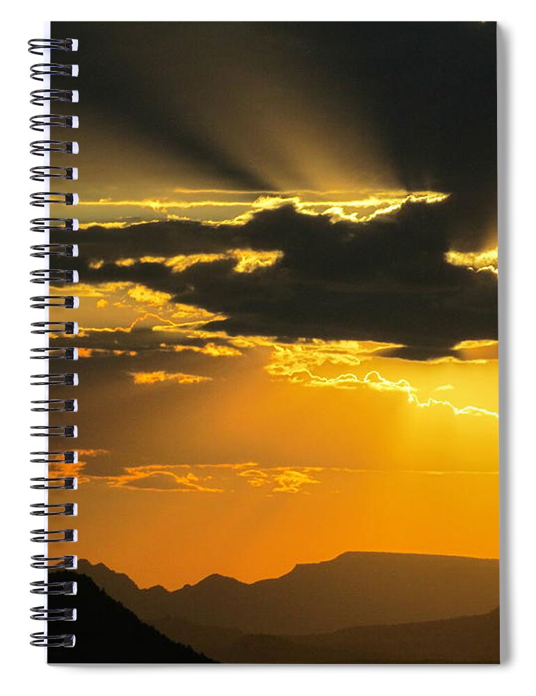 Sunset Spiral Notebook featuring the photograph Sunset 1 by Wendy Golden