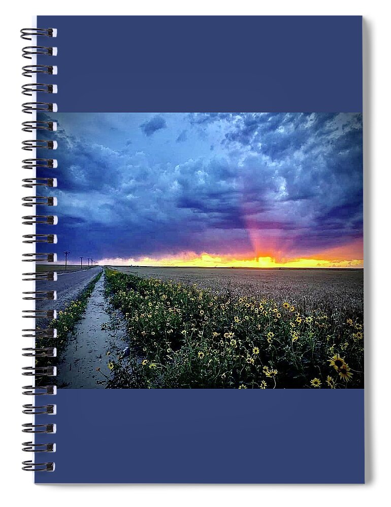 Sunset Spiral Notebook featuring the photograph Sunset 3 by Julie Powell