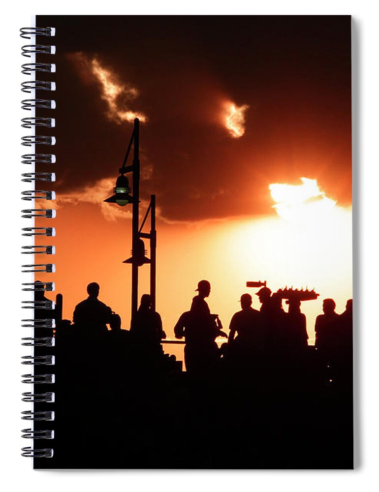 Coors Field Spiral Notebook featuring the photograph Sunset at Coors Field by Rick Wilking