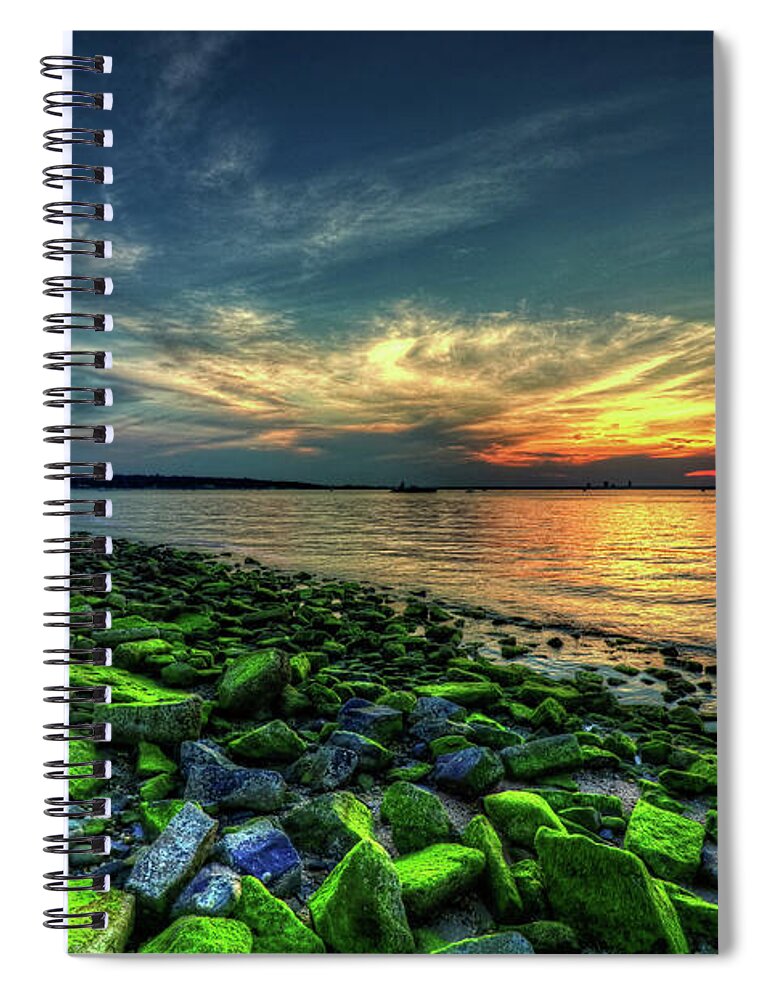 Morgan Park Spiral Notebook featuring the photograph Sunset At Morgan Park by Jeff Breiman