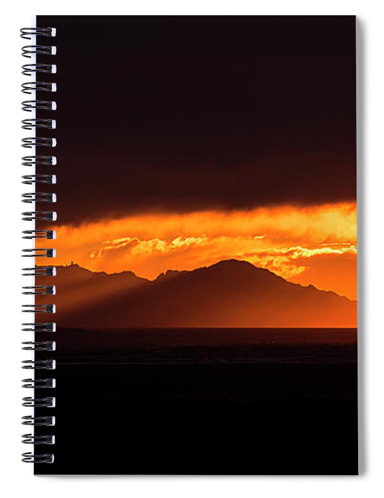 Arizona Spiral Notebook featuring the photograph Sunset at Saguaro by Joseph Philipson