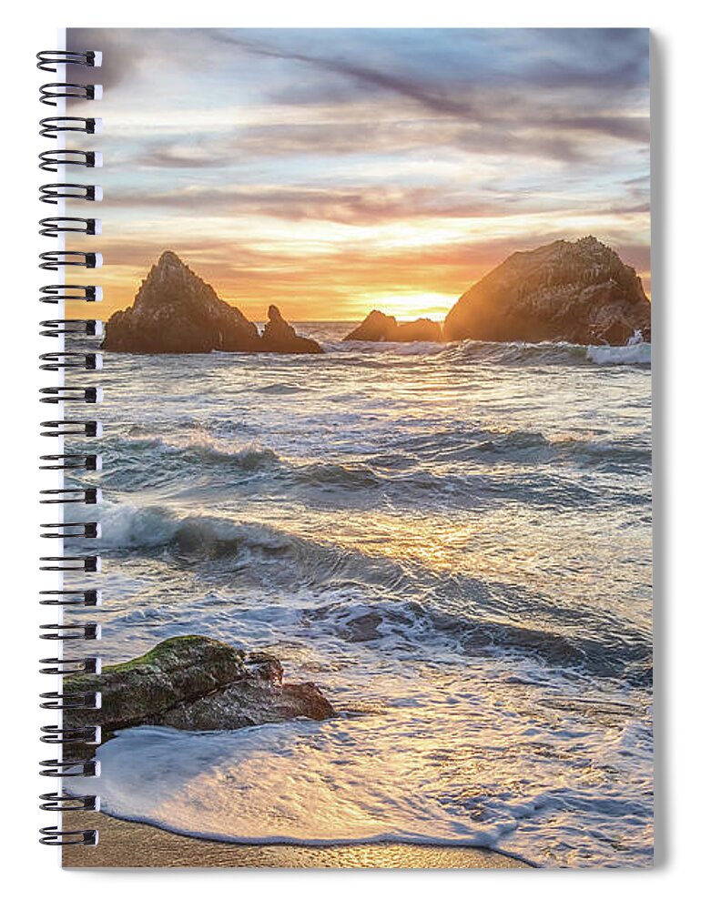Beautiful Spiral Notebook featuring the photograph Afterglow by Gary Geddes