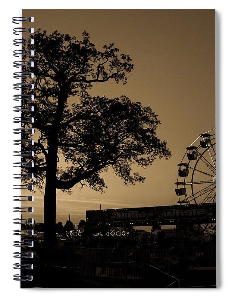 Tree Spiral Notebook featuring the photograph Sunset at the Fairgrounds by Kevin Craft