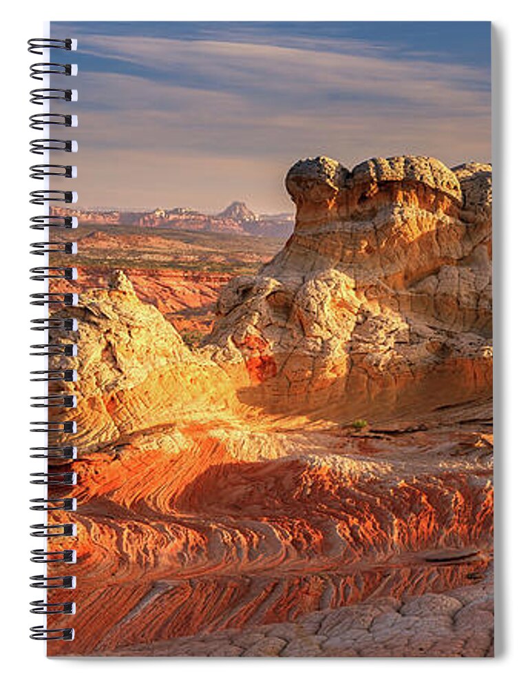 Photography Spiral Notebook featuring the photograph Sunset at the White Pocket by Henk Meijer Photography