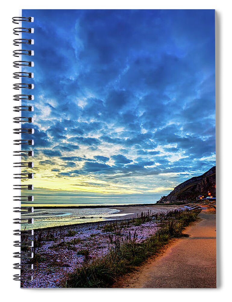 Llandudno Spiral Notebook featuring the photograph Sunset at West Shore, Llandudno by Ian Good