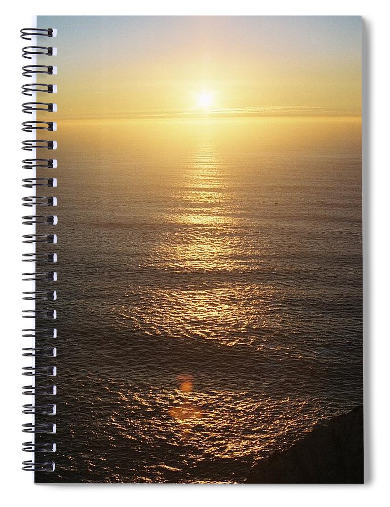 Bright Spiral Notebook featuring the photograph Sunset by Barthelemy de Mazenod