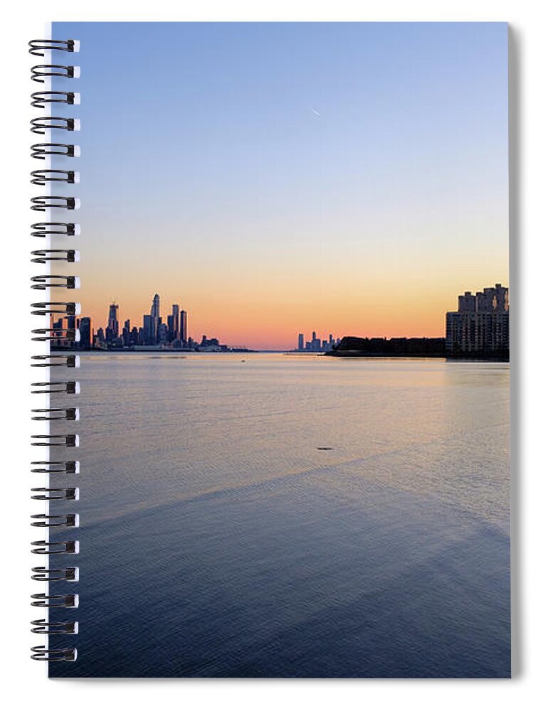Black And White Photography Spiral Notebook featuring the photograph Sunset City Color by Len Tauro