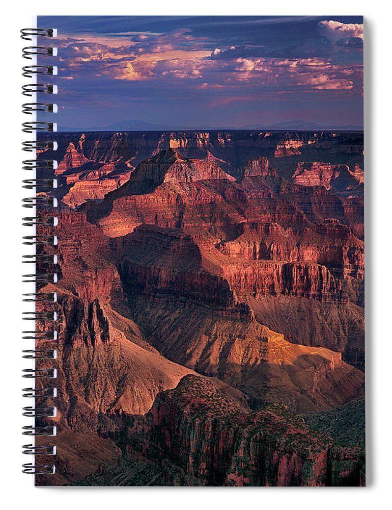 Dave Wellling Spiral Notebook featuring the photograph Sunset Clearing Storm North Rim Grand Canyon Np Arizona by Dave Welling